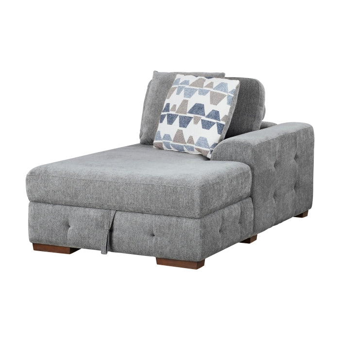 9624GY*3LCRC (3)3-Piece Sectional with Left and Right Chaise - 9624GY*3LCRC