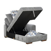 9624GY*3LCRC (3)3-Piece Sectional with Left and Right Chaise - 9624GY*3LCRC