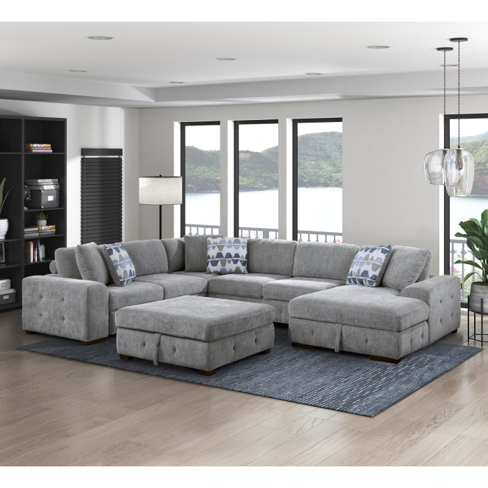 9624GY-4 Storage Ottoman - 9624GY-4