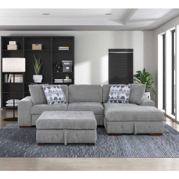 9624GY-4 Storage Ottoman - 9624GY-4