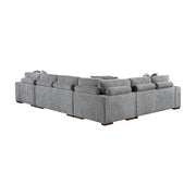 9624GY*42LRC 4-Piece Sectional with Right Chaise and Pull-out Bed - 9624GY*42LRC