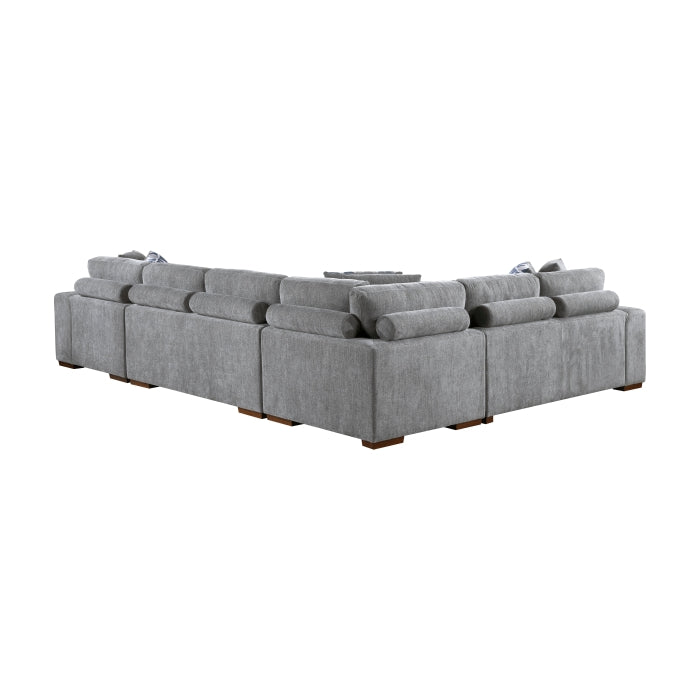 9624GY*42LRC 4-Piece Sectional with Right Chaise and Pull-out Bed - 9624GY*42LRC