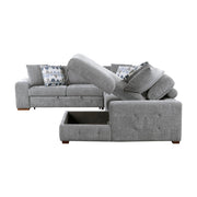 9624GY*42LRC 4-Piece Sectional with Right Chaise and Pull-out Bed - 9624GY*42LRC