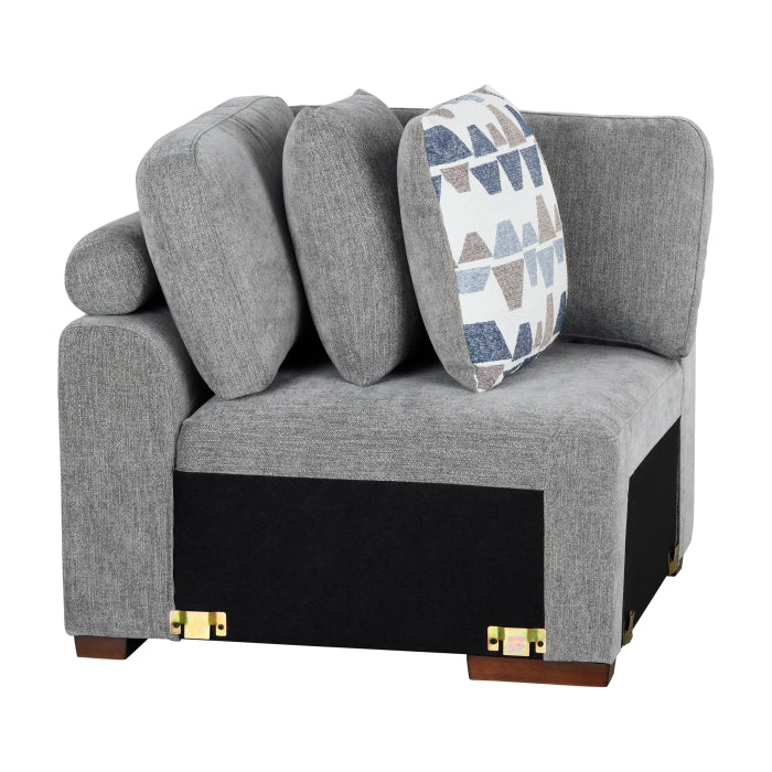 9624GY*42LRC 4-Piece Sectional with Right Chaise and Pull-out Bed - 9624GY*42LRC