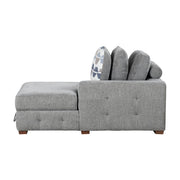 9624GY*42LRC 4-Piece Sectional with Right Chaise and Pull-out Bed - 9624GY*42LRC