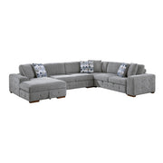 9624GY*42RLC 4-Piece Sectional with Left Chaise and Pull-out Bed - 9624GY*42RLC