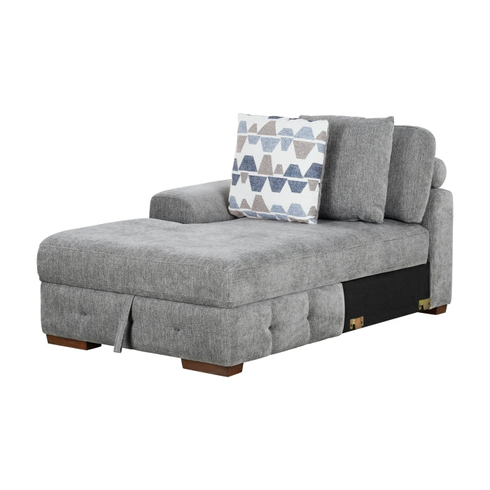 9624GY*42RLC 4-Piece Sectional with Left Chaise and Pull-out Bed - 9624GY*42RLC