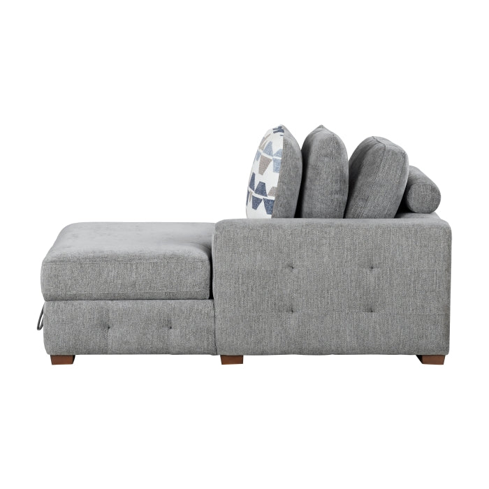 9624GY*52L1ACRC (5)5-Piece Sectional with Right Chaise and Pull-out Bed - 9624GY*52L1ACRC