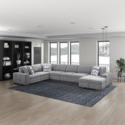 9624GY*52L1ACRC (5)5-Piece Sectional with Right Chaise and Pull-out Bed - 9624GY*52L1ACRC