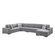 9624GY*52L1ACRC (5)5-Piece Sectional with Right Chaise and Pull-out Bed - 9624GY*52L1ACRC