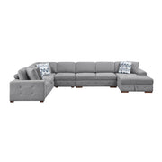 9624GY*52L1ACRC (5)5-Piece Sectional with Right Chaise and Pull-out Bed - 9624GY*52L1ACRC