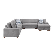 9624GY*52L1ACRC (5)5-Piece Sectional with Right Chaise and Pull-out Bed - 9624GY*52L1ACRC