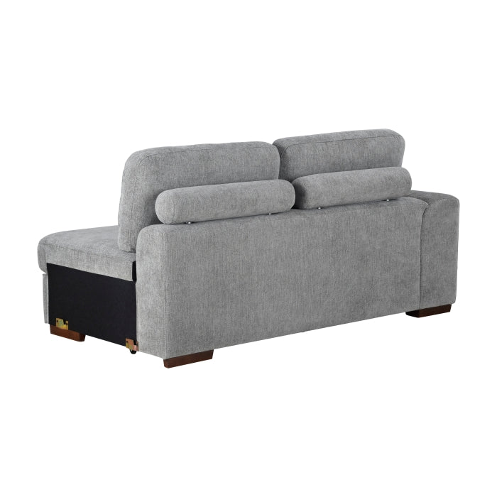 9624GY*52LRC 5-Piece Sectional with Right Chais, Pull-out Bed and Ottoman - 9624GY*52LRC