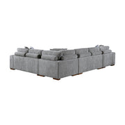 9624GY*5LC2R 5-Piece Sectional with Left Chaise, Pull-out Bed and Ottoman - 9624GY*5LC2R
