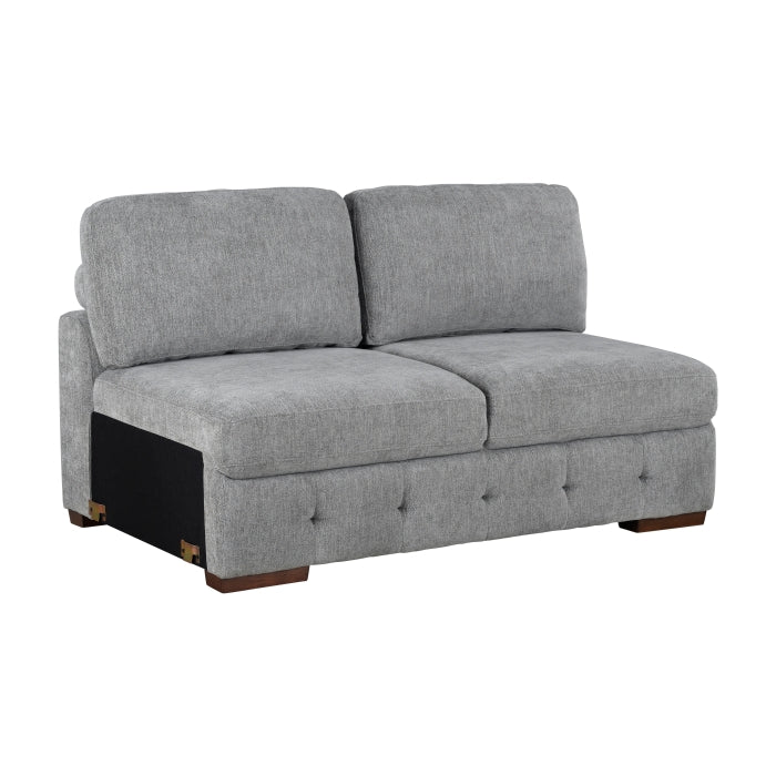 9624GY*5LC2R 5-Piece Sectional with Left Chaise, Pull-out Bed and Ottoman - 9624GY*5LC2R