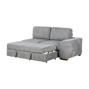 9624GY*5LC2R 5-Piece Sectional with Left Chaise, Pull-out Bed and Ottoman - 9624GY*5LC2R
