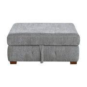 9624GY*5LC2R 5-Piece Sectional with Left Chaise, Pull-out Bed and Ottoman - 9624GY*5LC2R