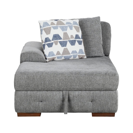 9624GY-LC Left Side Chaise with Hidden Storage - 9624GY-LC