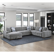 9624GY-LC Left Side Chaise with Hidden Storage - 9624GY-LC