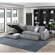 9624GY-LC Left Side Chaise with Hidden Storage - 9624GY-LC