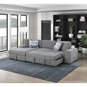 9624GY-LC Left Side Chaise with Hidden Storage - 9624GY-LC