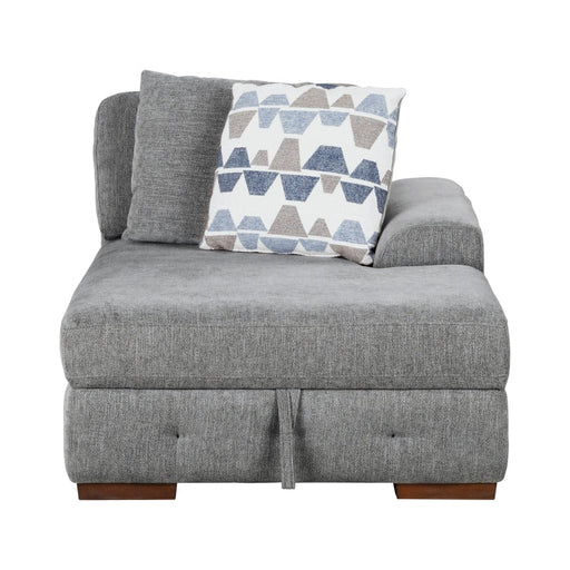 9624GY-RC Right Side Chaise with Hidden Storage - 9624GY-RC