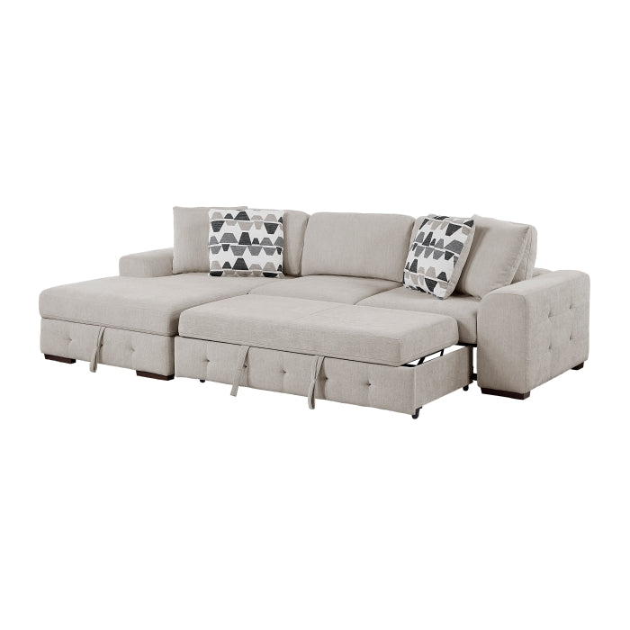 9624TP*2LC2R 2-Piece Sectional with Left Chaise and Pull-out Bed - 9624TP*2LC2R