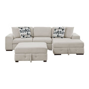 9624TP*32LRC 3-Piece Sectional with Right Chaise, Pull-out Bed and Ottoman - 9624TP*32LRC