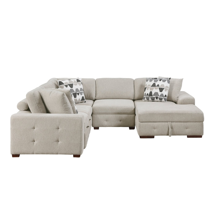 9624TP*42L1ACRC (4)4-Piece Sectional with Right Chaise and Pull-out Bed - 9624TP*42L1ACRC