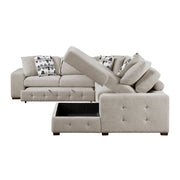 9624TP*42LRC 4-Piece Sectional with Right Chaise and Pull-out Bed - 9624TP*42LRC