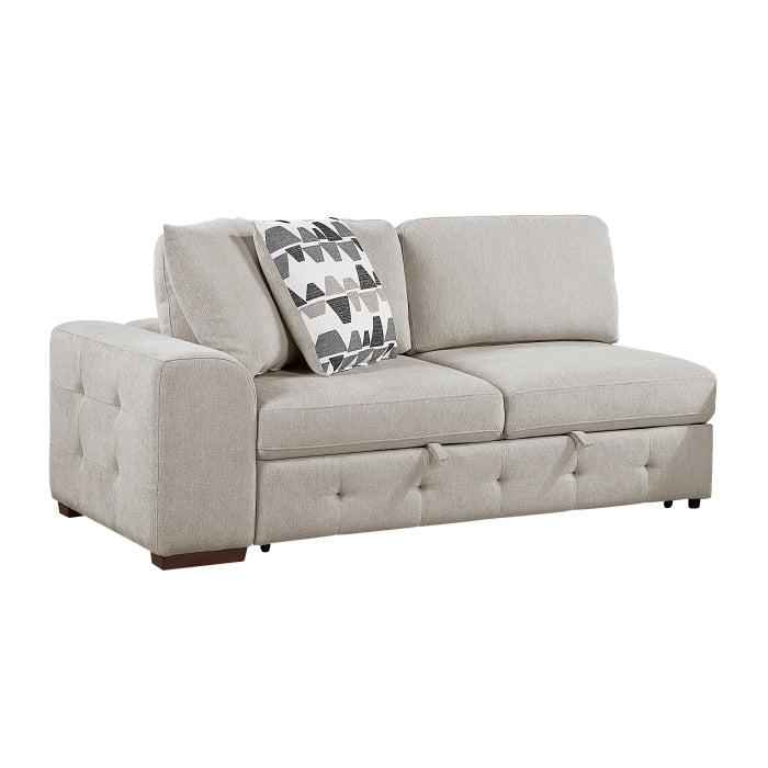 9624TP*42LRC 4-Piece Sectional with Right Chaise and Pull-out Bed - 9624TP*42LRC