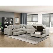 9624TP*42LRC 4-Piece Sectional with Right Chaise and Pull-out Bed - 9624TP*42LRC