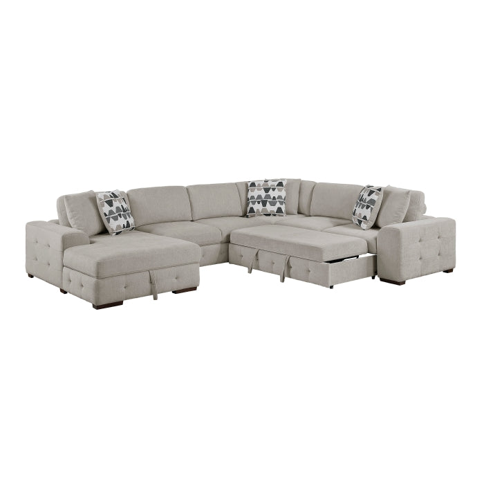 9624TP*42RLC 4-Piece Sectional with Left Chaise and Pull-out Bed - 9624TP*42RLC