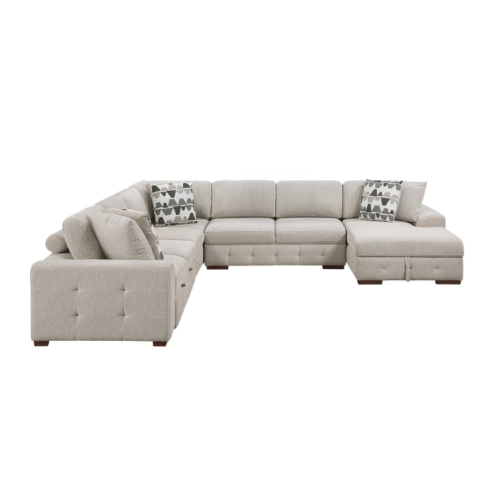 9624TP*52L1ACRC (5)5-Piece Sectional with Right Chaise and Pull-out Bed - 9624TP*52L1ACRC