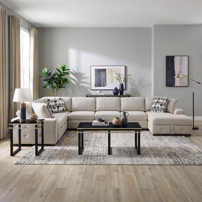 9624TP*52L1ACRC (5)5-Piece Sectional with Right Chaise and Pull-out Bed - 9624TP*52L1ACRC