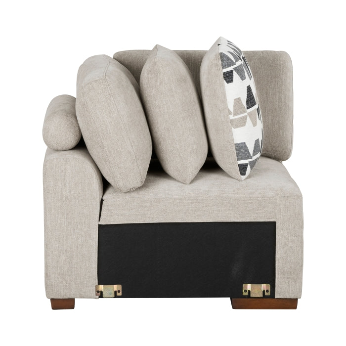 9624TP*52LRC 5-Piece Sectional with Right Chaise, Pull-out Bed and Ottoman - 9624TP*52LRC