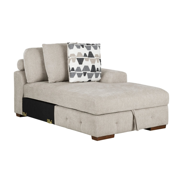 9624TP*62L1ACRCOT (6)6-Piece Sectional with Right Chaise, Pull-out Bed and Ottoman - 9624TP*62L1ACRCOT