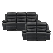 9628BLK*2 2pc Set: Sofa, Love - 9628BLK*2