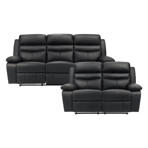 9628BLK*2 2pc Set: Sofa, Love - 9628BLK*2