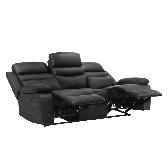 9628BLK*2 2pc Set: Sofa, Love - 9628BLK*2
