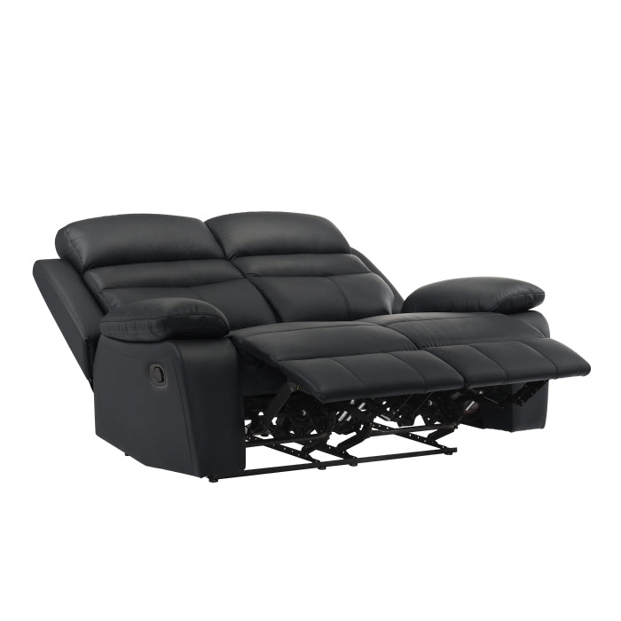 9628BLK-2 Double Reclining Love Seat - 9628BLK-2