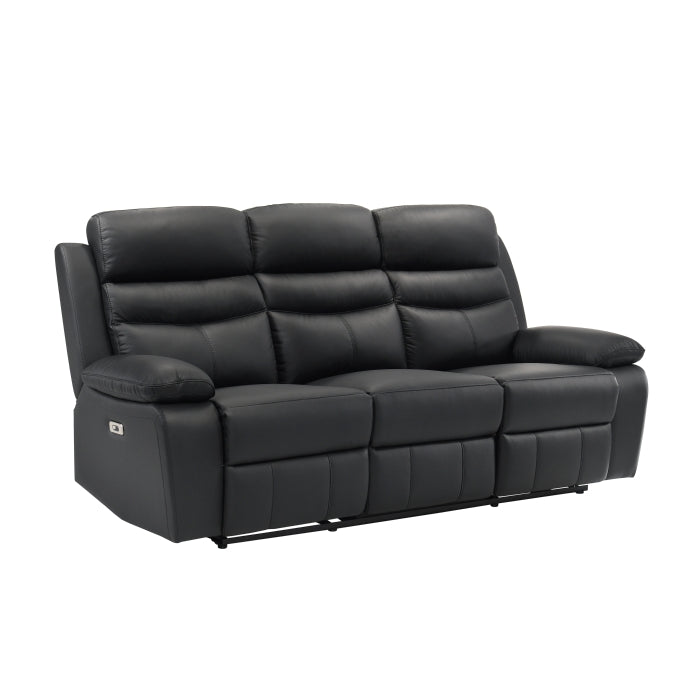 9628BLK*2PW 2pc Set: Sofa, Love (Power) - 9628BLK*2PW