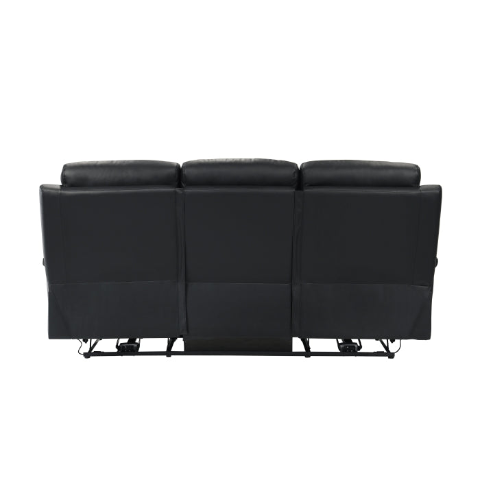 9628BLK*2PW 2pc Set: Sofa, Love (Power) - 9628BLK*2PW