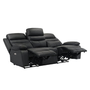 9628BLK*2PW 2pc Set: Sofa, Love (Power) - 9628BLK*2PW