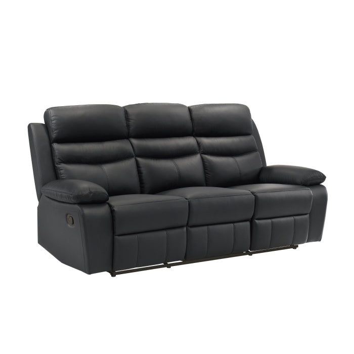 9628BLK-3 Double Reclining Sofa - 9628BLK-3