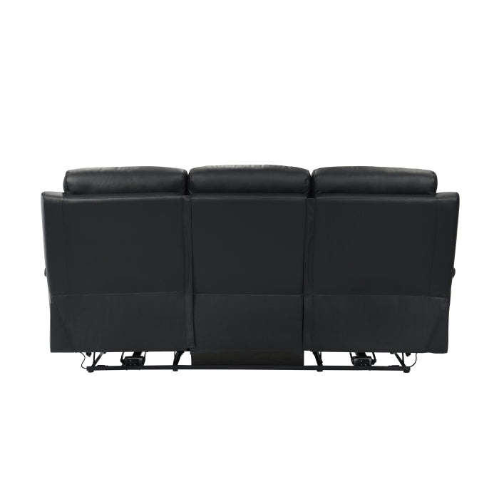 9628BLK-3PW Power Double Reclining Sofa - 9628BLK-3PW