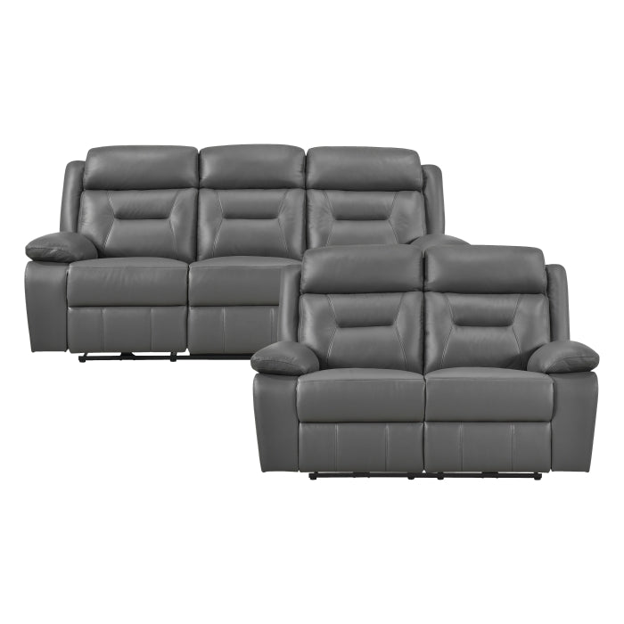 9629DGY*2PW 2pc Set: Sofa, Love (Power) - 9629DGY*2PW
