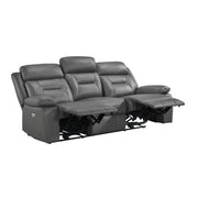 9629DGY*2PW 2pc Set: Sofa, Love (Power) - 9629DGY*2PW