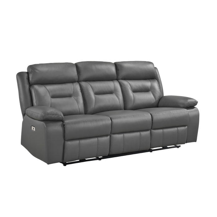 9629DGY-3PW Power Double Reclining Sofa - 9629DGY-3PW
