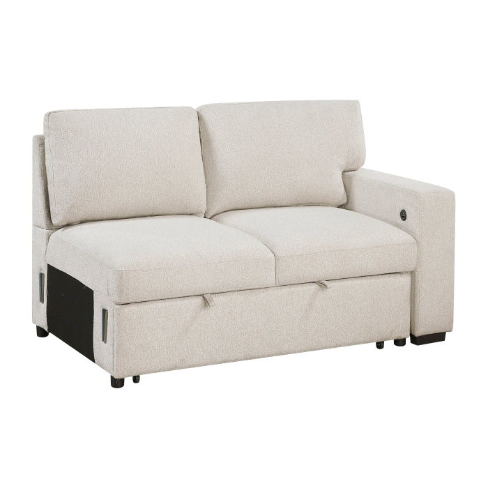 9630BE*2LC2R (2) Sectional with Left Chaise, Pull-out Bed and Hidden Storage, Charging Ports - 9630BE*2LC2R